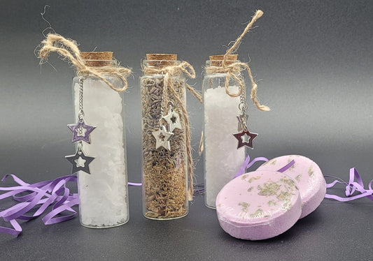 Sel de Bain Relaxant au Sel de Mer & Magnésium – Lavande & Camomille